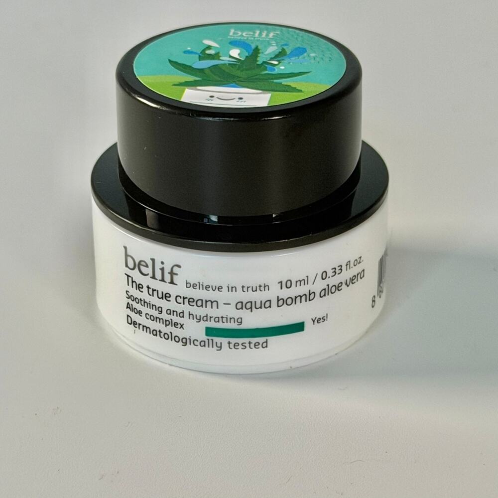 Belif The True Cream Aqua Bomb Aloe Vera Moisturizer Travel .33 fl oz 10ml New